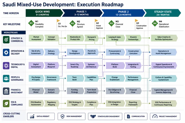 Roadmap — Feasibility Study & Investment Structuring for a Large-Scale Mixed-Use Development in Saudi Arabia