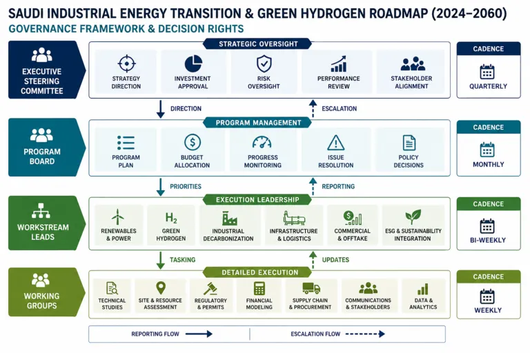 Governance — Energy Transition Strategy & Green Hydrogen Investment Feasibility for a Saudi Industrial Conglomerate