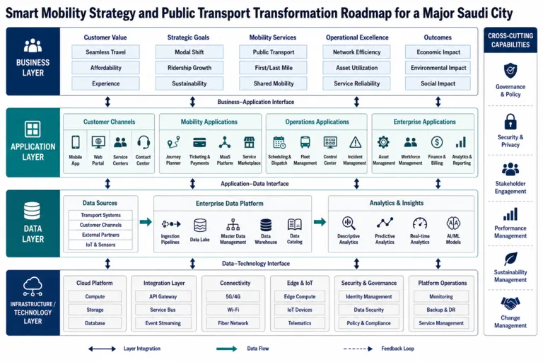 Architecture — Smart Mobility Strategy & Public Transport Transformation for a Major Saudi Urban Center