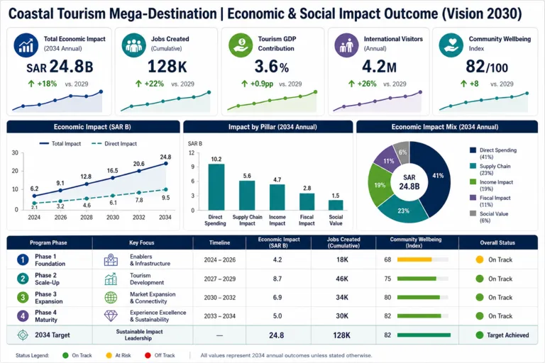 Dashboard — Economic & Social Impact Assessment for a Major Tourism & Entertainment Destination Development in Saudi Arabia