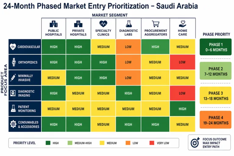 Heatmap — Market Entry Strategy for an International Medical Devices Manufacturer Entering Saudi Arabia's Healthcare Sector