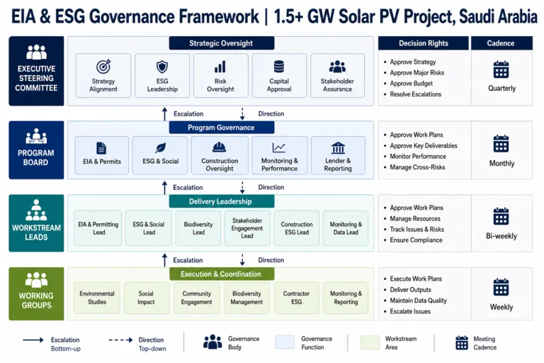 Governance — Environmental Impact Assessment & ESG Framework for a Utility-Scale Solar Power Project in Saudi Arabia's Energy Sector