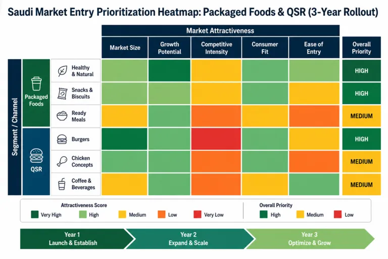 Heatmap — Market Entry Strategy for an International Food & Beverage Group Entering the Saudi Arabian Consumer Market